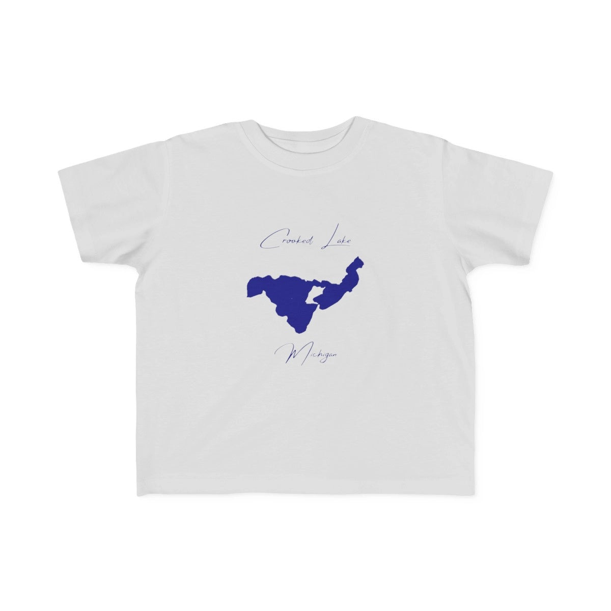 Michigan  Crooked  Lake  Toddler  T-shirt  front  position  view  from  front  silver.webp