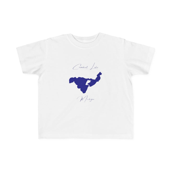 Michigan  Crooked  Lake  Toddler  T-shirt  front  position  view  from  front  white.webp