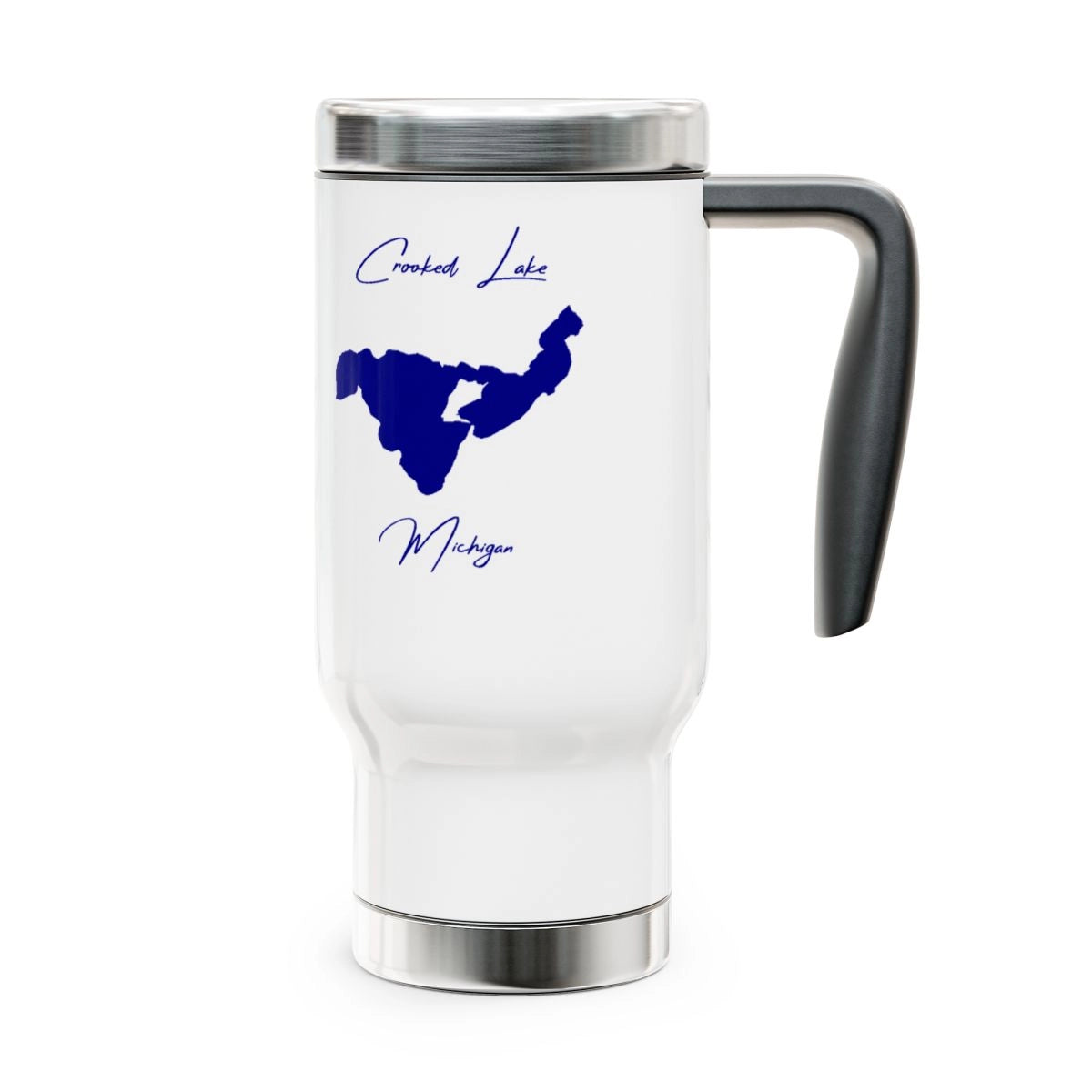 Michigan  Crooked  Lake  Travel  Mug  other  position  view  from  right  14oz.webp