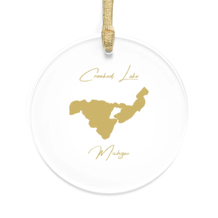Michigan  Crooked  Lake  Tree  Ornament  other  position  view  from  front  round.webp