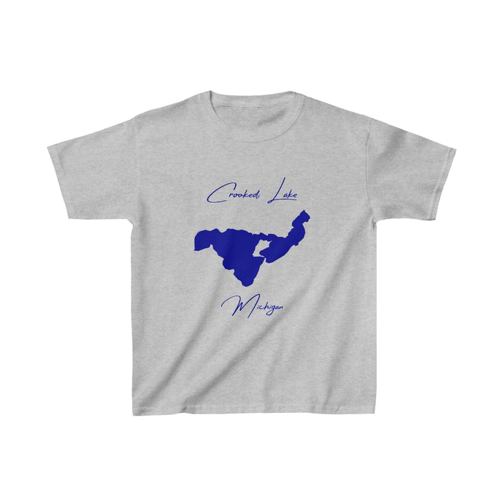Michigan  Crooked  Lake  Youth  T-shirt  front  position  view  from  front  sport  grey.webp