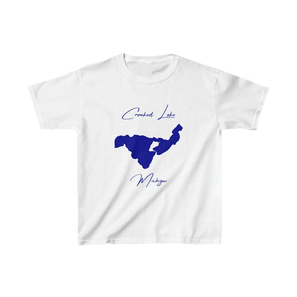 Michigan  Crooked  Lake  Youth  T-shirt  front  position  view  from  front  white.webp