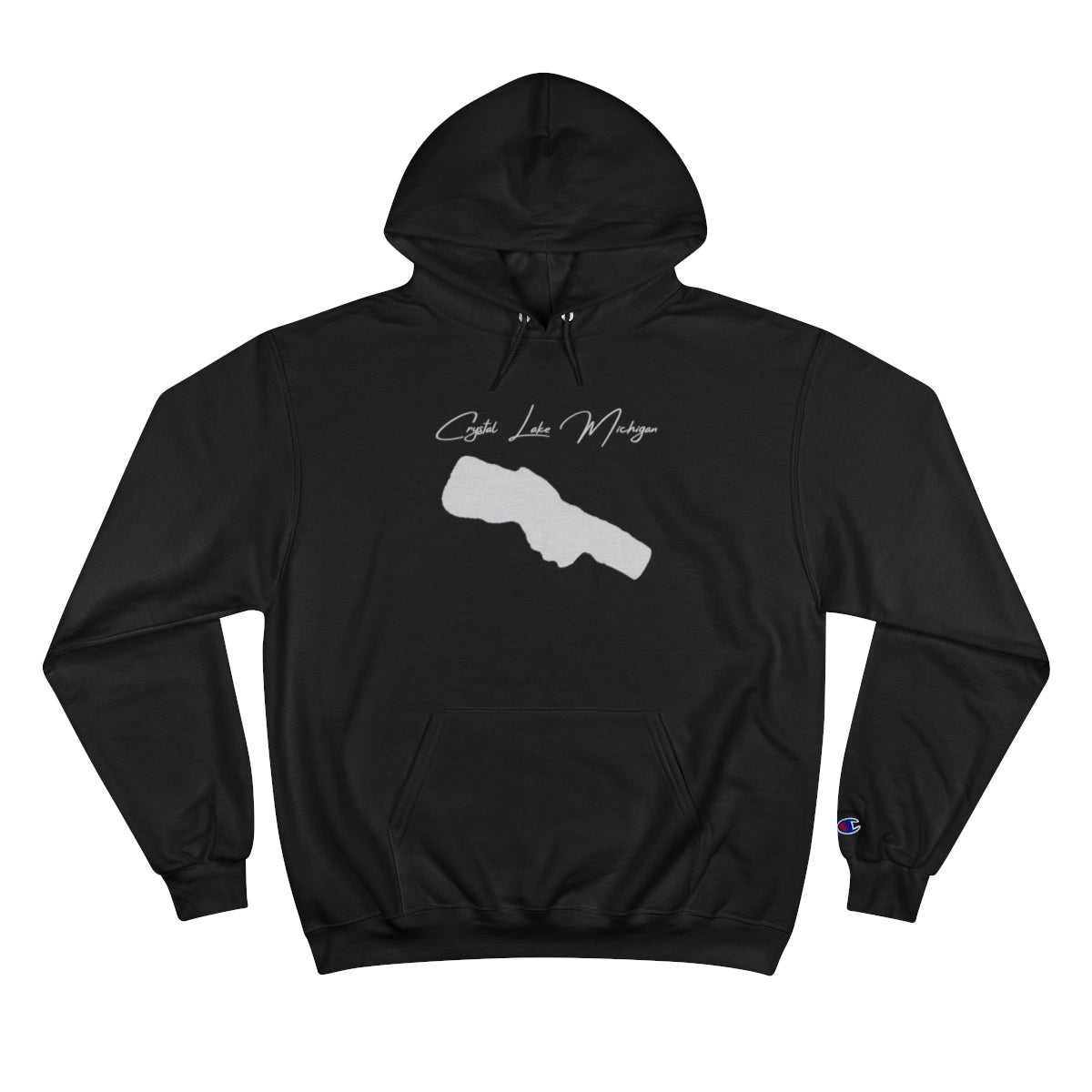 Michigan  Crystal  Lake  Hoodie  front  position  view  from  front  black.webp