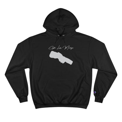 Michigan  Crystal  Lake  Hoodie  front  position  view  from  front  black.webp