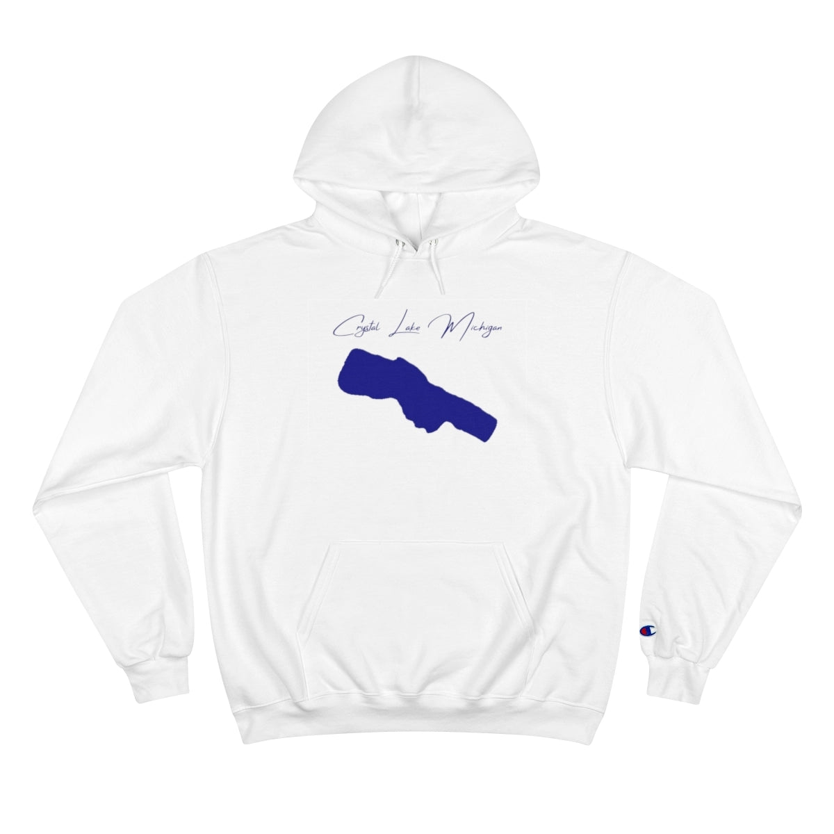 Michigan  Crystal  Lake  Hoodie  front  position  view  from  front  white.webp