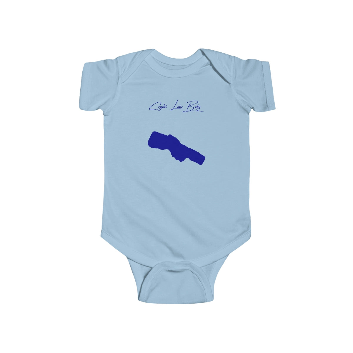 Michigan  Crystal  Lake  Onesie  front  position  view  from  front  light  blue.webp