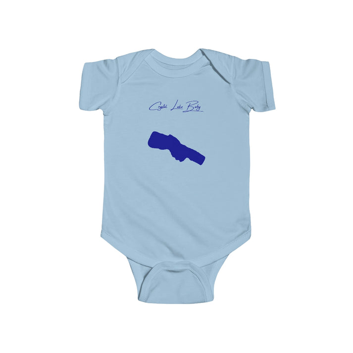 Michigan  Crystal  Lake  Onesie  front  position  view  from  front  light  blue.webp