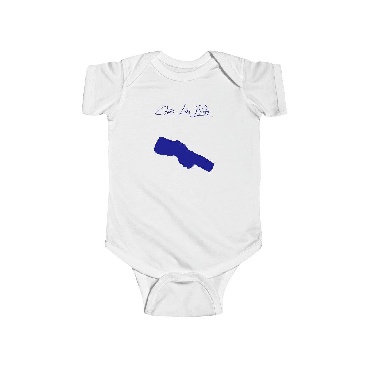 Michigan  Crystal  Lake  Onesie  front  position  view  from  front  white.webp