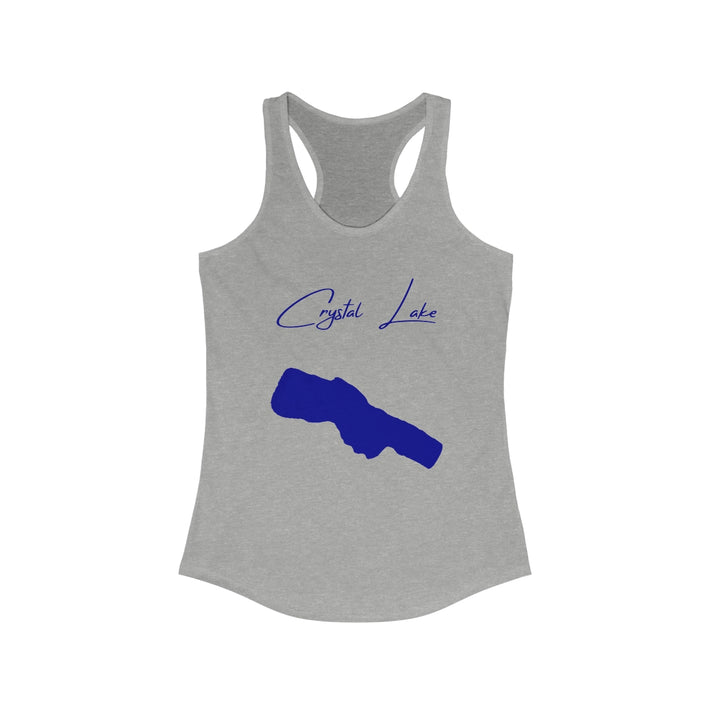 Michigan  Crystal  Lake  Racerback-Tank  front  position  view  from  front  heather  grey.webp