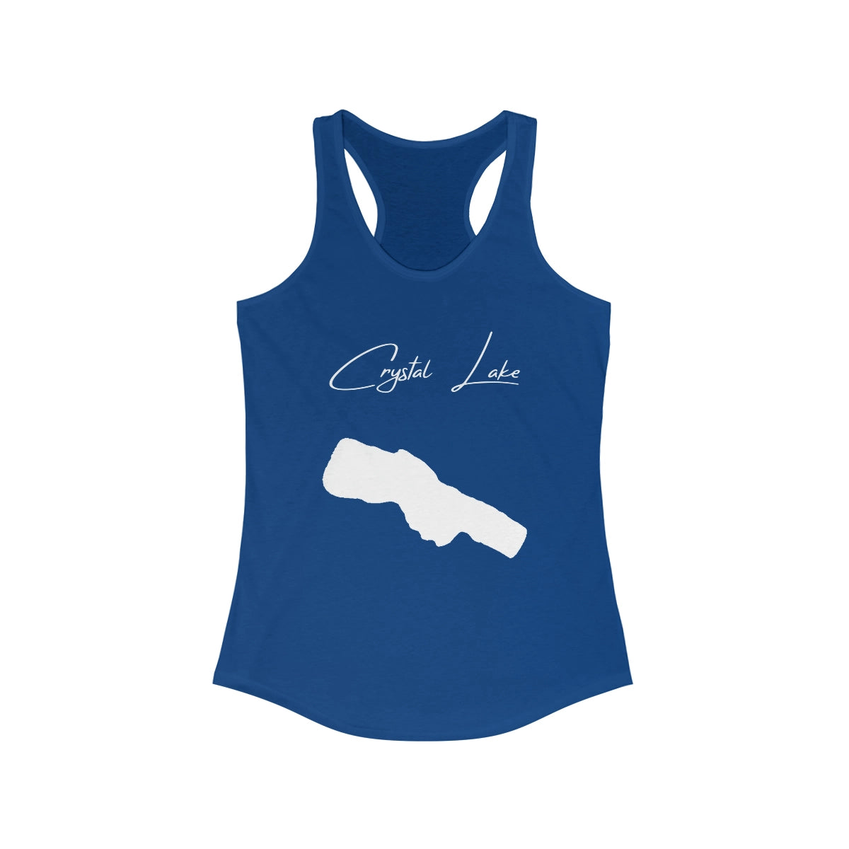 Michigan  Crystal  Lake  Racerback-Tank  front  position  view  from  front  solid  royal.webp