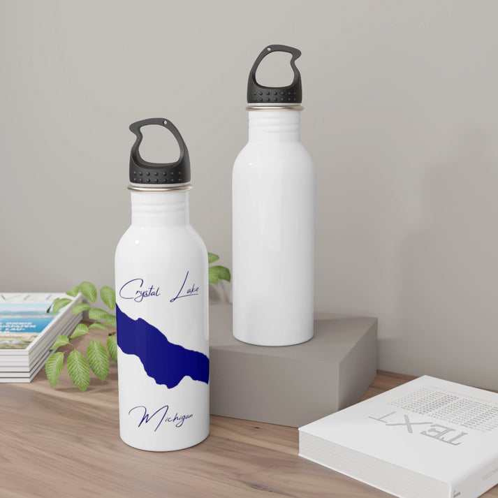 Michigan  Crystal  Lake  Water  bottle  other  position  view  from  context-2  white.webp