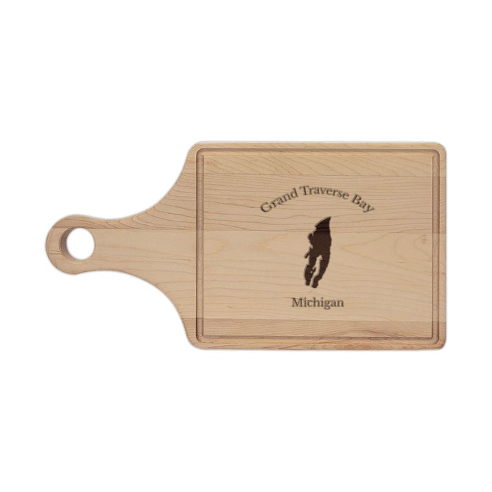 Michigan  Grand  Traverse  Bay  Engraved  Cutting  Board  front  position  view  from  front  maple.webp