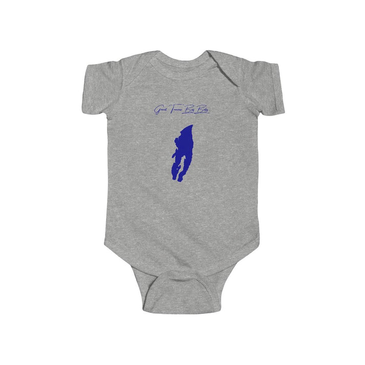 Michigan  Grand  Traverse  Bay  Onesie  front  position  view  from  front  heather.webp