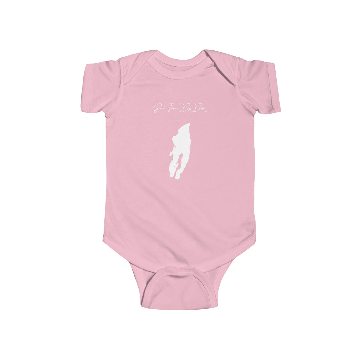 Michigan  Grand  Traverse  Bay  Onesie  front  position  view  from  front  pink.webp