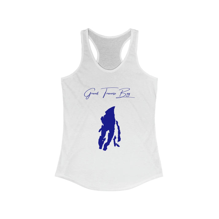 Michigan  Grand  Traverse  Bay  Racerback-Tank  front  position  view  from  front  solid  white.webp
