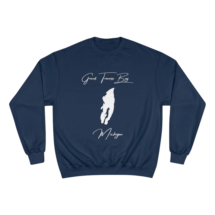 Michigan  Grand  Traverse  Bay  Sweatshirt  front  position  view  from  front  navy.webp