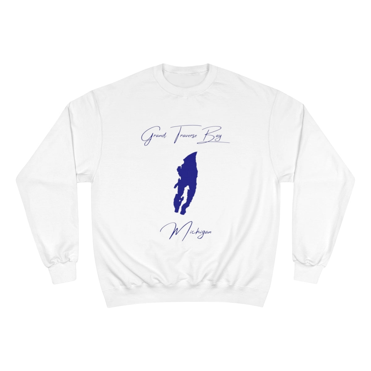 Michigan  Grand  Traverse  Bay  Sweatshirt  front  position  view  from  front  white.webp