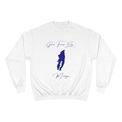 Michigan  Grand  Traverse  Bay  Sweatshirt  front  position  view  from  front  white.webp