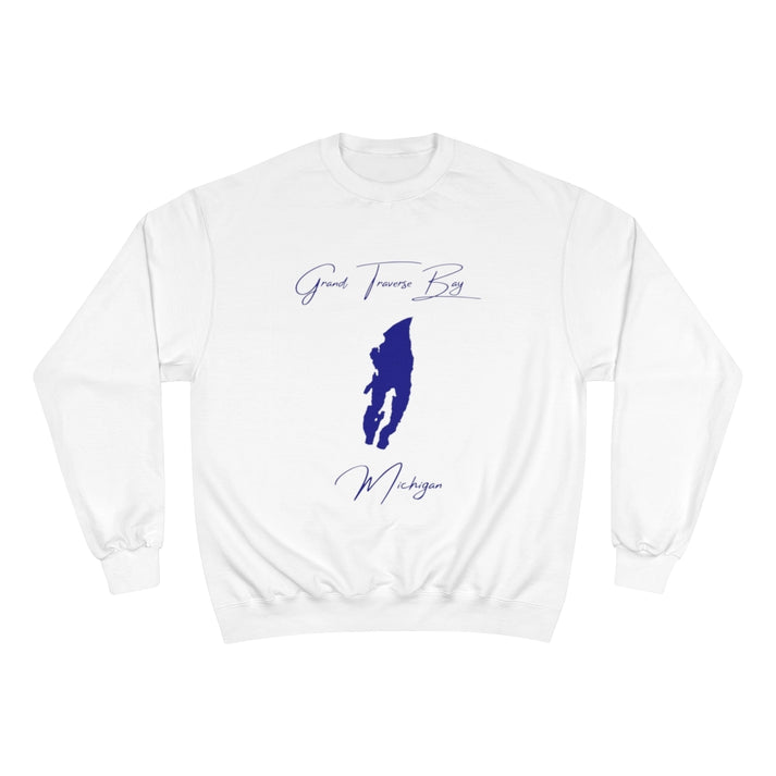 Michigan  Grand  Traverse  Bay  Sweatshirt  front  position  view  from  front  white.webp