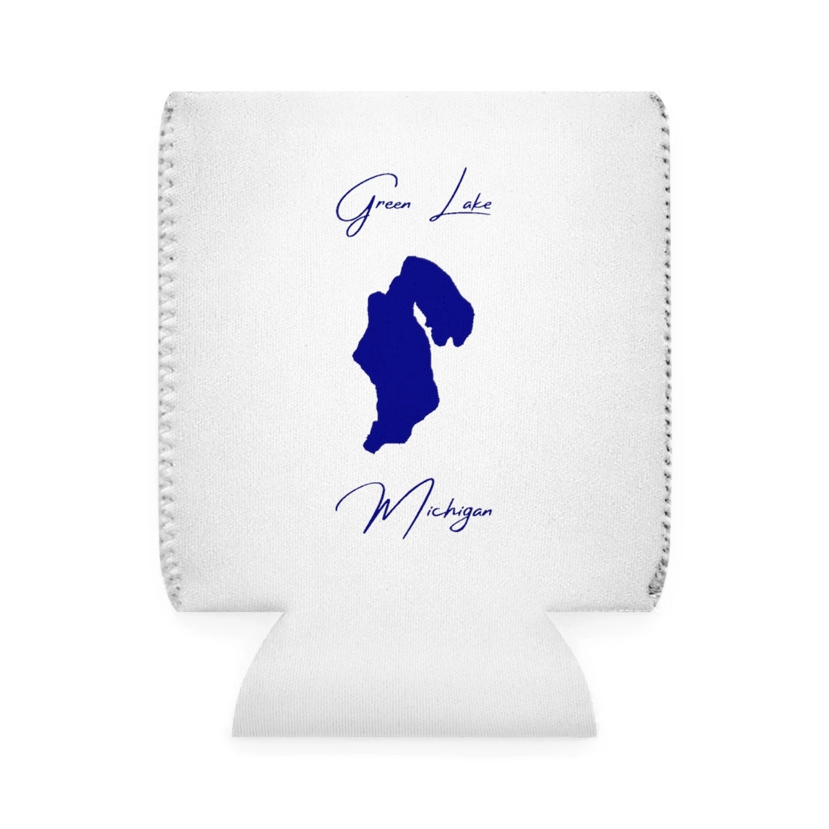Michigan  Green  Lake  Can  Koozie  front  position  view  from  front-1  white.webp