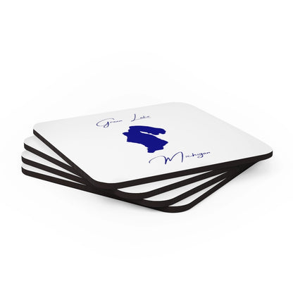 Michigan  Green  Lake  Coaster  Set  front  position  view  from  stacked  3.75  x  3.75.webp