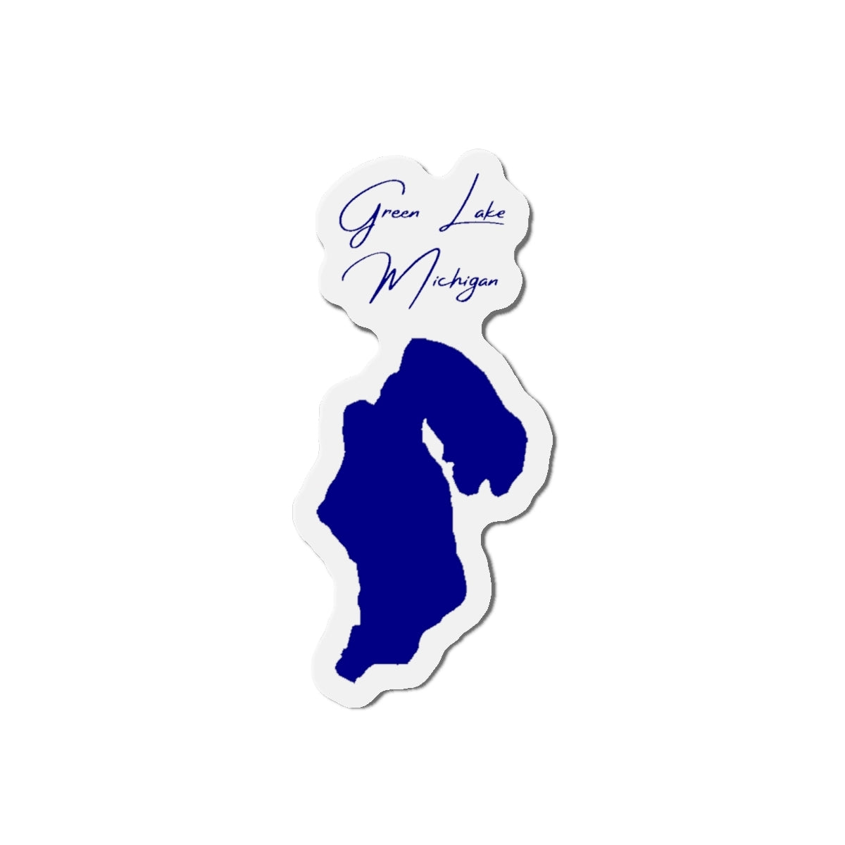 Michigan  Green  Lake  Die  Cut  Magnet  front  position  view  from  front  4  x  4.webp