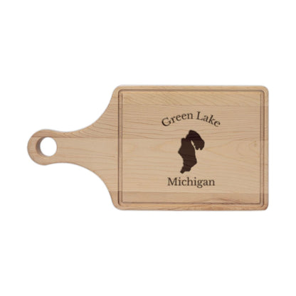 Michigan  Green  Lake  Engraved  Cutting  Board  front  position  view  from  front  maple.webp