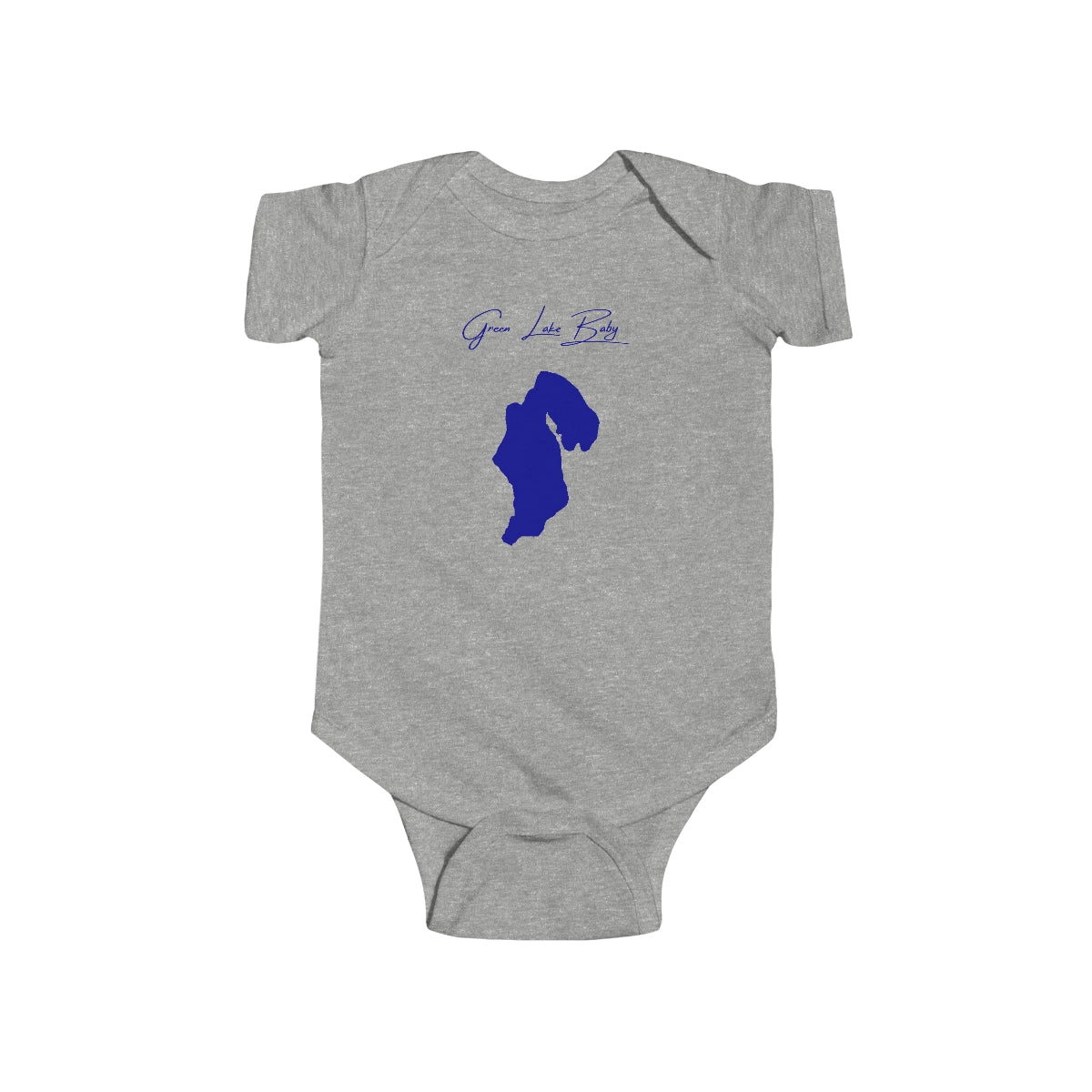Michigan  Green  Lake  Onesie  front  position  view  from  front  heather.webp