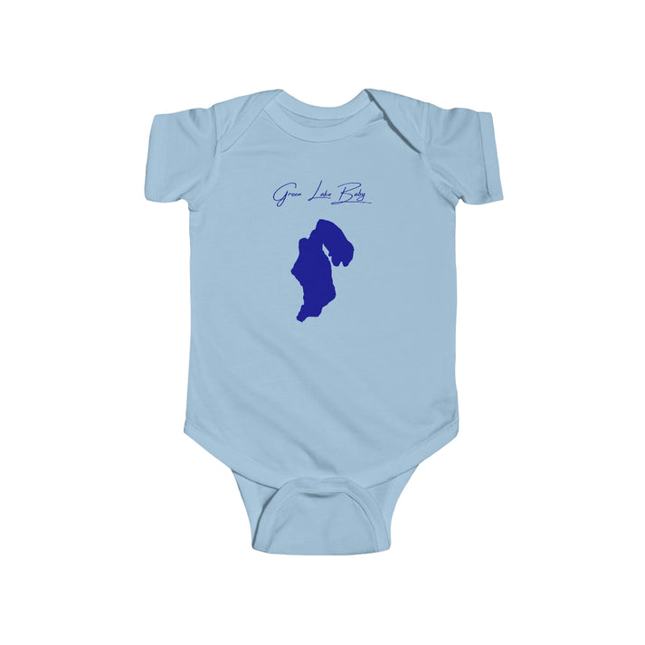 Michigan  Green  Lake  Onesie  front  position  view  from  front  light  blue.webp
