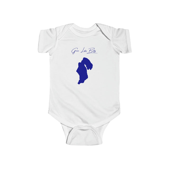 Michigan  Green  Lake  Onesie  front  position  view  from  front  white.webp