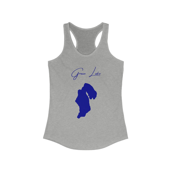 Michigan  Green  Lake  Racerback-Tank  front  position  view  from  front  heather  grey.webp