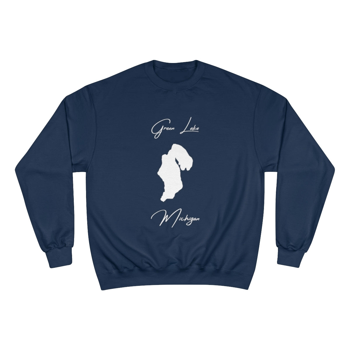 Michigan  Green  Lake  Sweatshirt  front  position  view  from  front  navy.webp