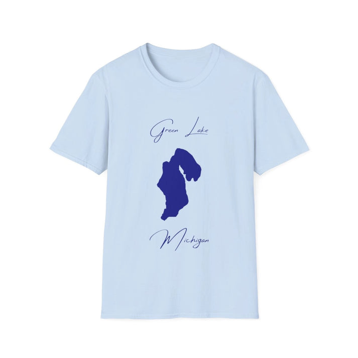 Michigan  Green  Lake  T-shirt  front  position  view  from  front  light  blue.webp