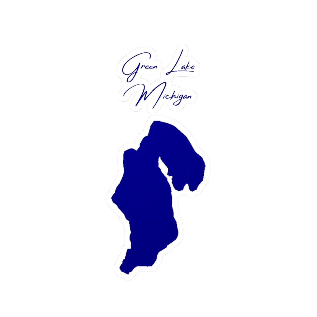 Michigan  Green  Lake  Vinyl  Decal  other  position  view  from  front  4  x  6.webp