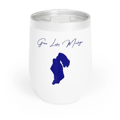 Michigan  Green  Lake  Wine  Tumbler  front  position  view  from  front  white.webp