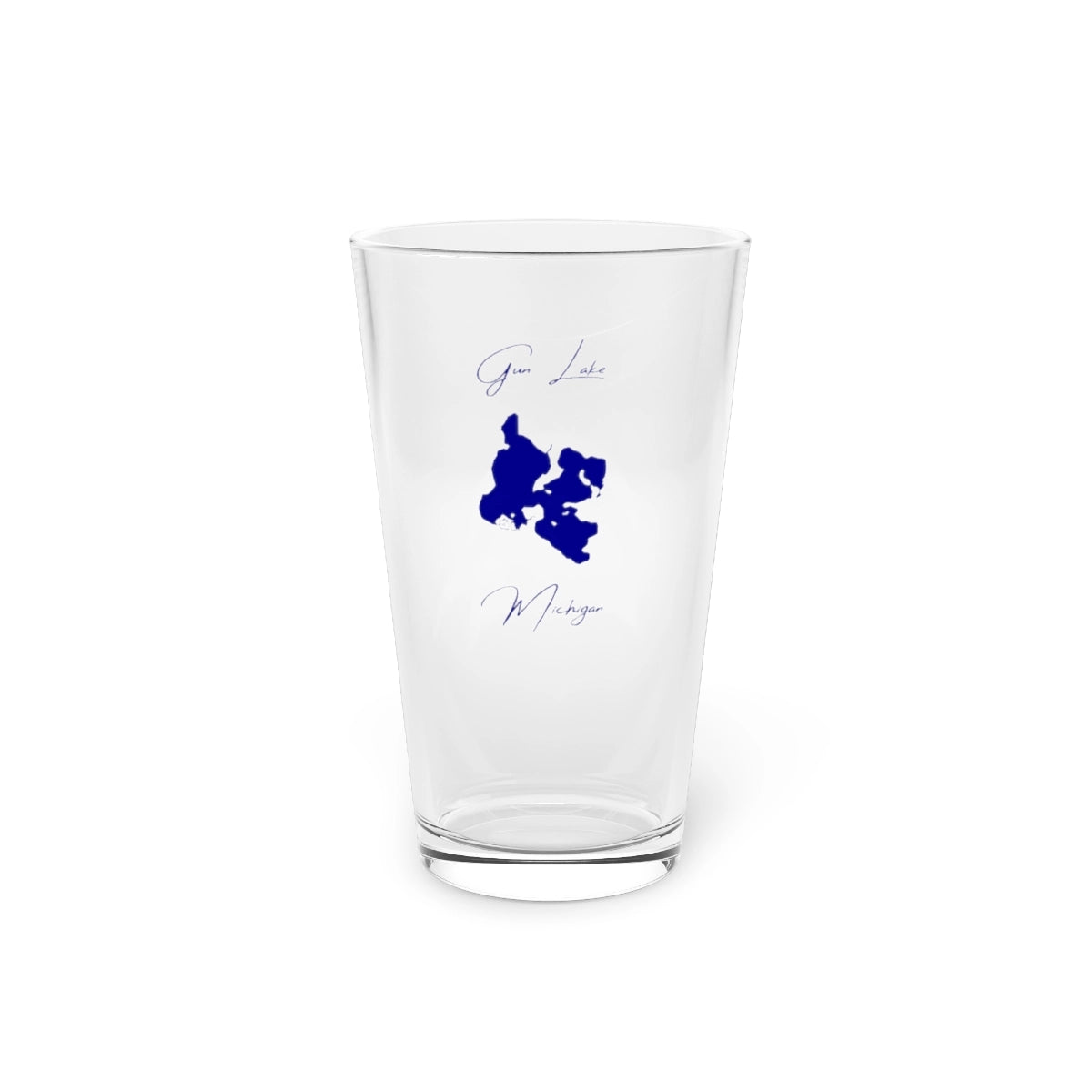 Michigan  Gun  Lake  16oz  Pint  Glass  front  position  view  from  front  16oz.webp