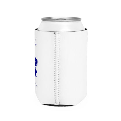 Michigan  Gun  Lake  Can  Koozie  all  position  view  from  right  white.webp