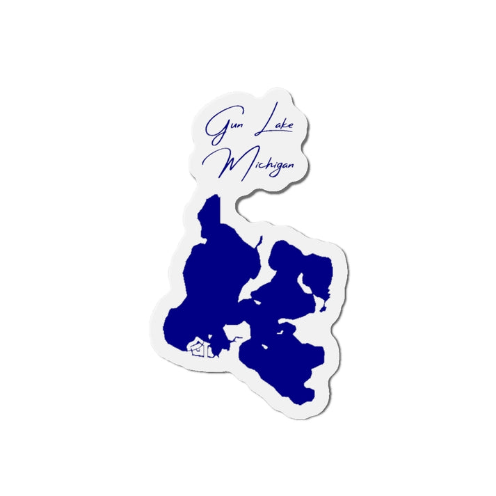 Michigan  Gun  Lake  Die  Cut  Magnet  front  position  view  from  front  4  x  4.webp