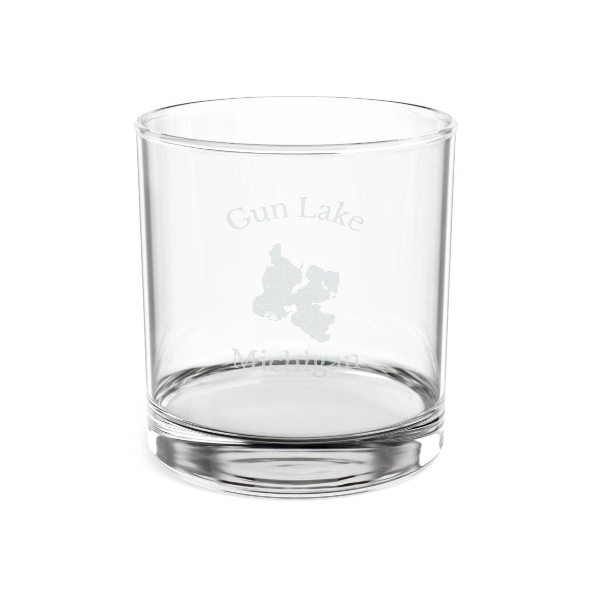 Michigan  Gun  Lake  Engraved  Whiskey  Glass  other  position  view  from  front  10.5oz.webp