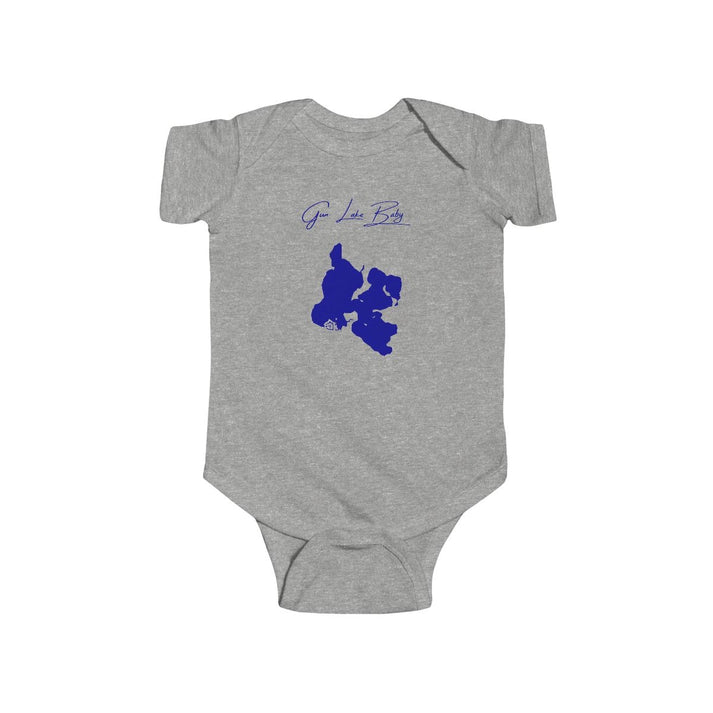 Michigan  Gun  Lake  Onesie  front  position  view  from  front  heather.webp