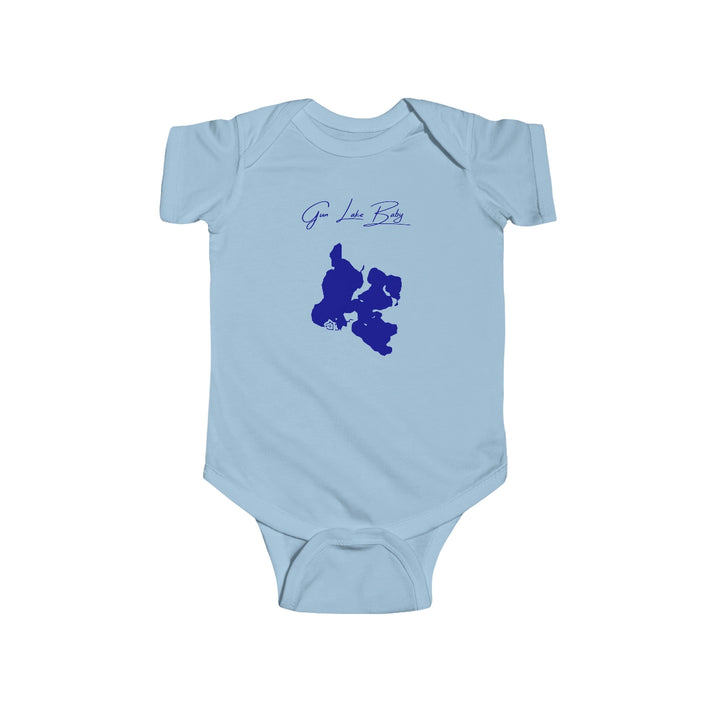 Michigan  Gun  Lake  Onesie  front  position  view  from  front  light  blue.webp