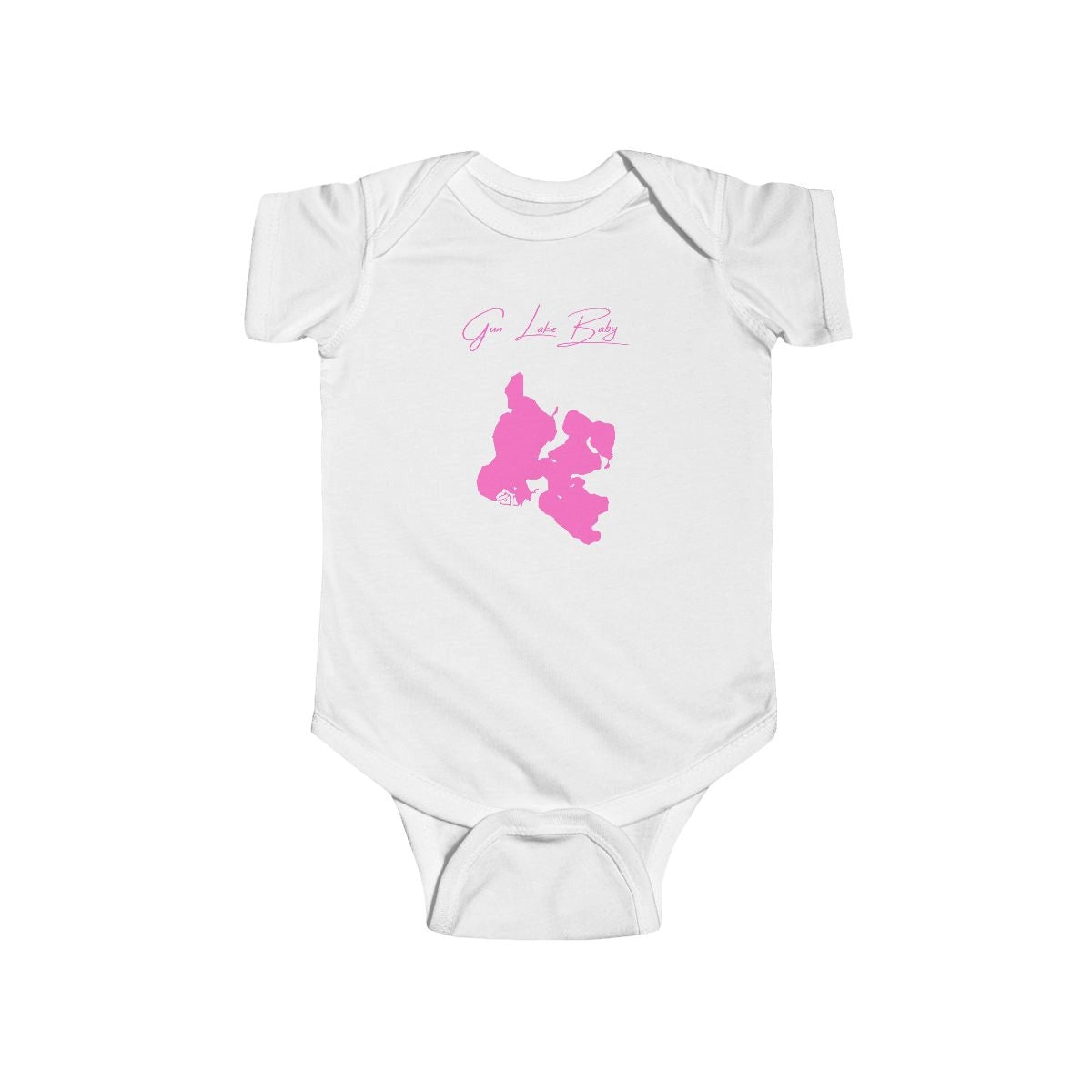 Michigan  Gun  Lake  Onesie  front  position  view  from  front  white.webp