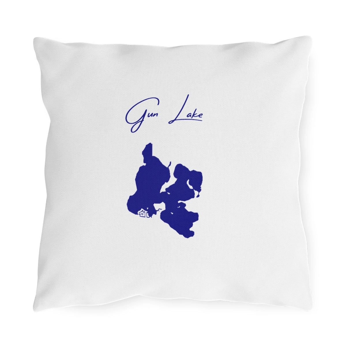 Michigan  Gun  Lake  Outdoor  Pillow  front  position  view  from  front  16  x  16.webp