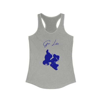 Michigan  Gun  Lake  Racerback-Tank  front  position  view  from  front  heather  grey.webp