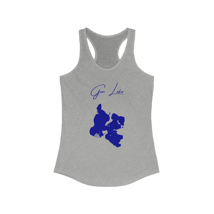 Michigan  Gun  Lake  Racerback-Tank  front  position  view  from  front  heather  grey.webp