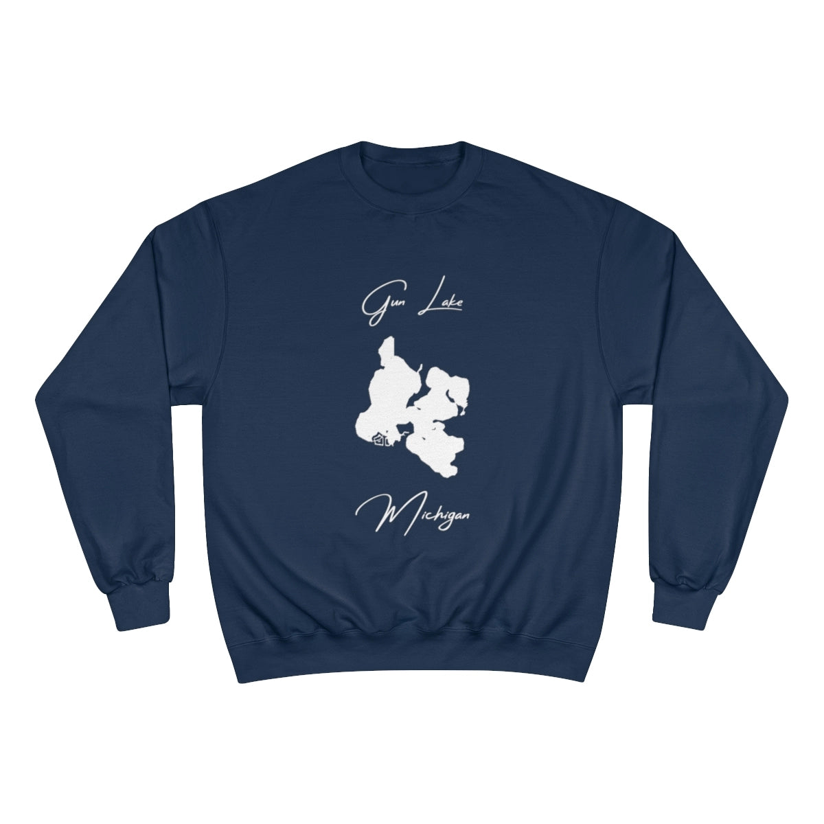 Michigan  Gun  Lake  Sweatshirt  front  position  view  from  front  navy.webp