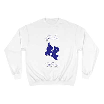 Michigan  Gun  Lake  Sweatshirt  front  position  view  from  front  white.webp