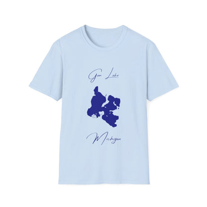 Michigan  Gun  Lake  T-shirt  front  position  view  from  front  light  blue.webp