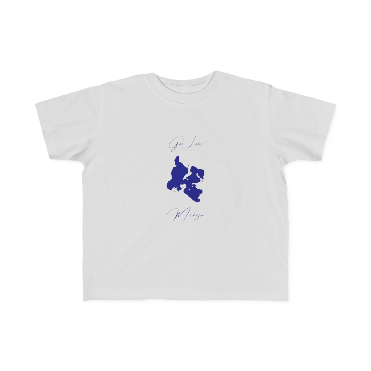 Michigan  Gun  Lake  Toddler  T-shirt  front  position  view  from  front  silver.webp