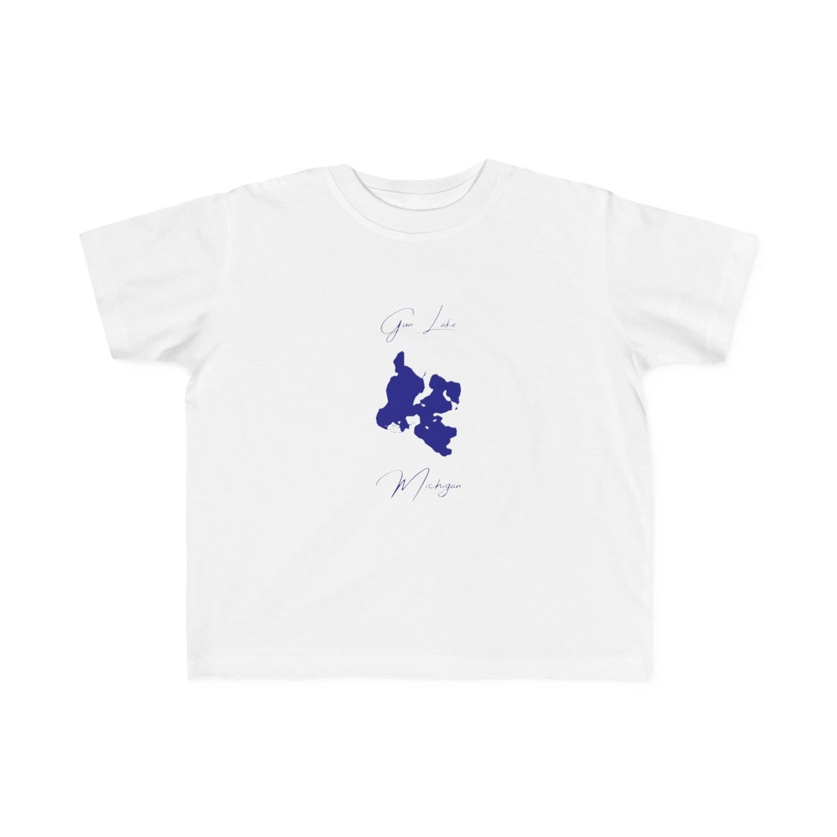 Michigan  Gun  Lake  Toddler  T-shirt  front  position  view  from  front  white.webp